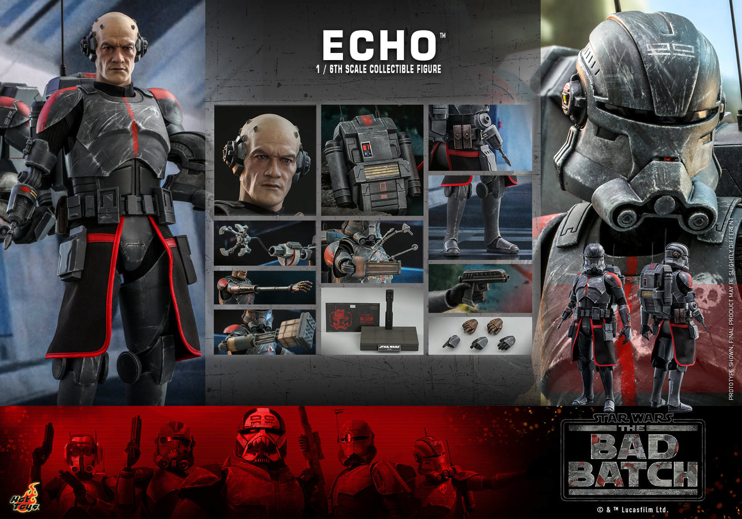 Echo 1/6 - Star Wars: The Bad Batch Hot Toys