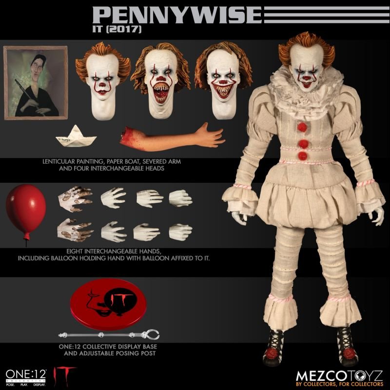 Pennywise One:12 - IT (2017) Mezco Toyz