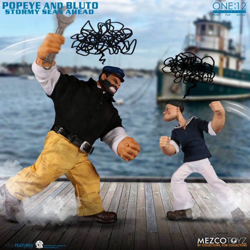 Popeye and Bluto One:12 Deluxe Set - Popeye Mezco Toyz