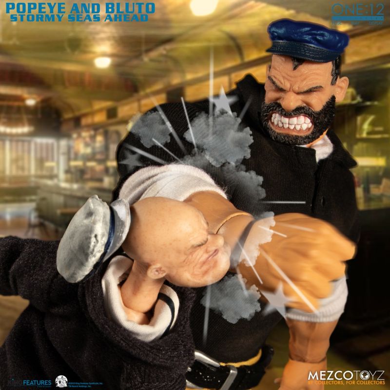 Popeye and Bluto One:12 Deluxe Set - Popeye Mezco Toyz